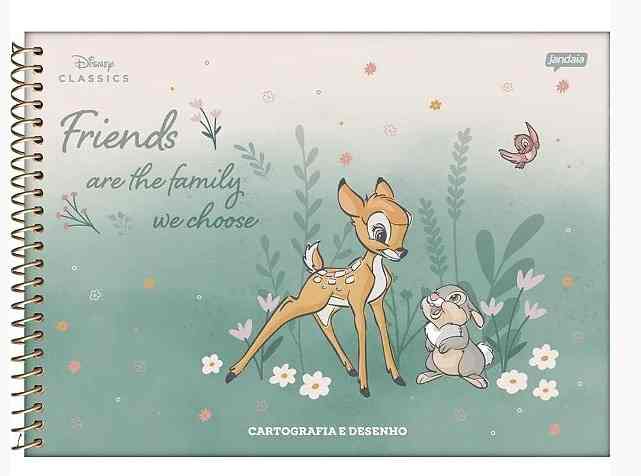 CADERNO DESENHO/CARTOGRAFIA CLASSICOS DISNEY